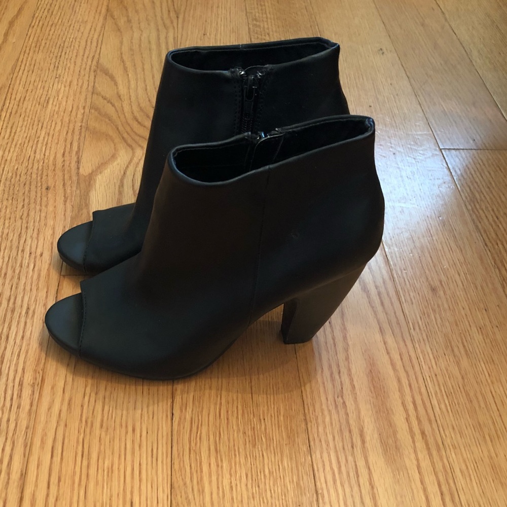 Peep toe booties